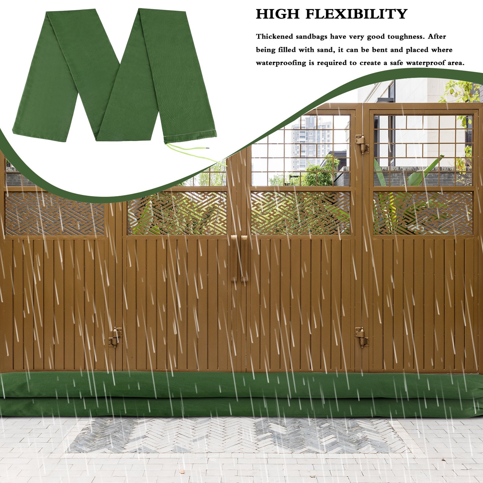 Sandbag Long Sandbag Green Can - Flood Barrier Bag 评论和价格