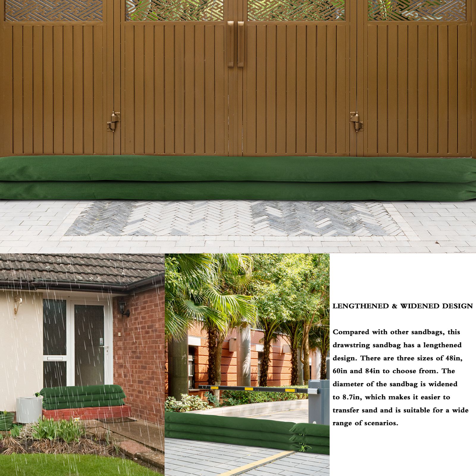 Sandbag Long Sandbag Green Can - Flood Barrier Bag 评论和价格